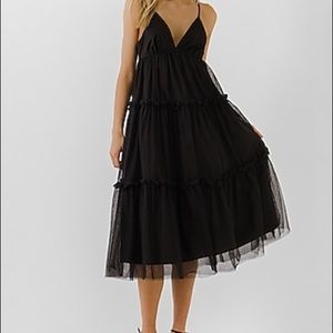 Express English Factory Tulle Ballerina Midi Dress NWT